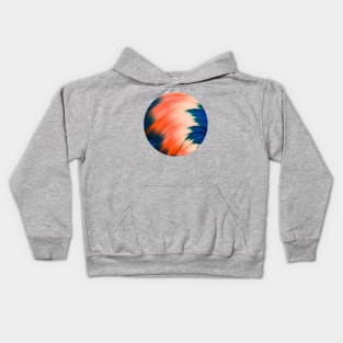 Flow Strands. Wind & Fire. Abstract Strands. Circle Crop Kids Hoodie